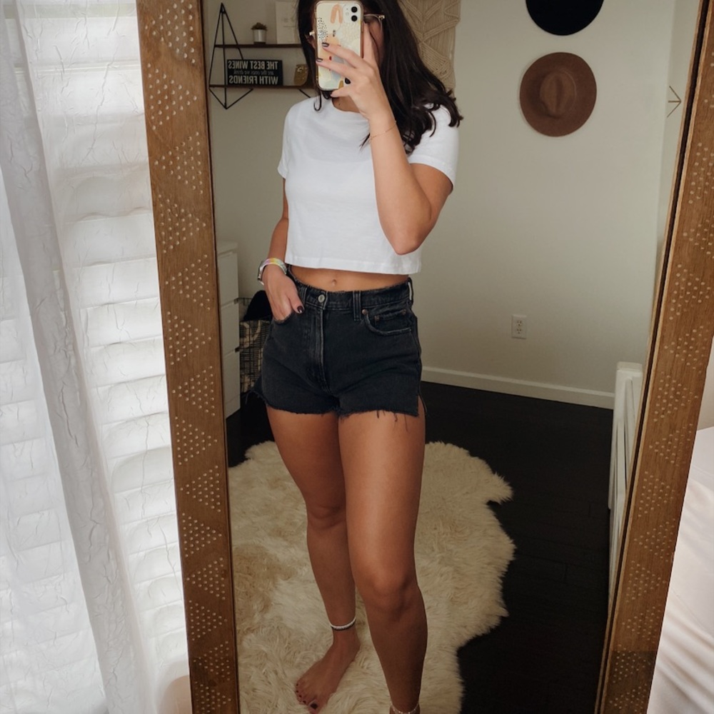 A&F High Rise Mom Shorts